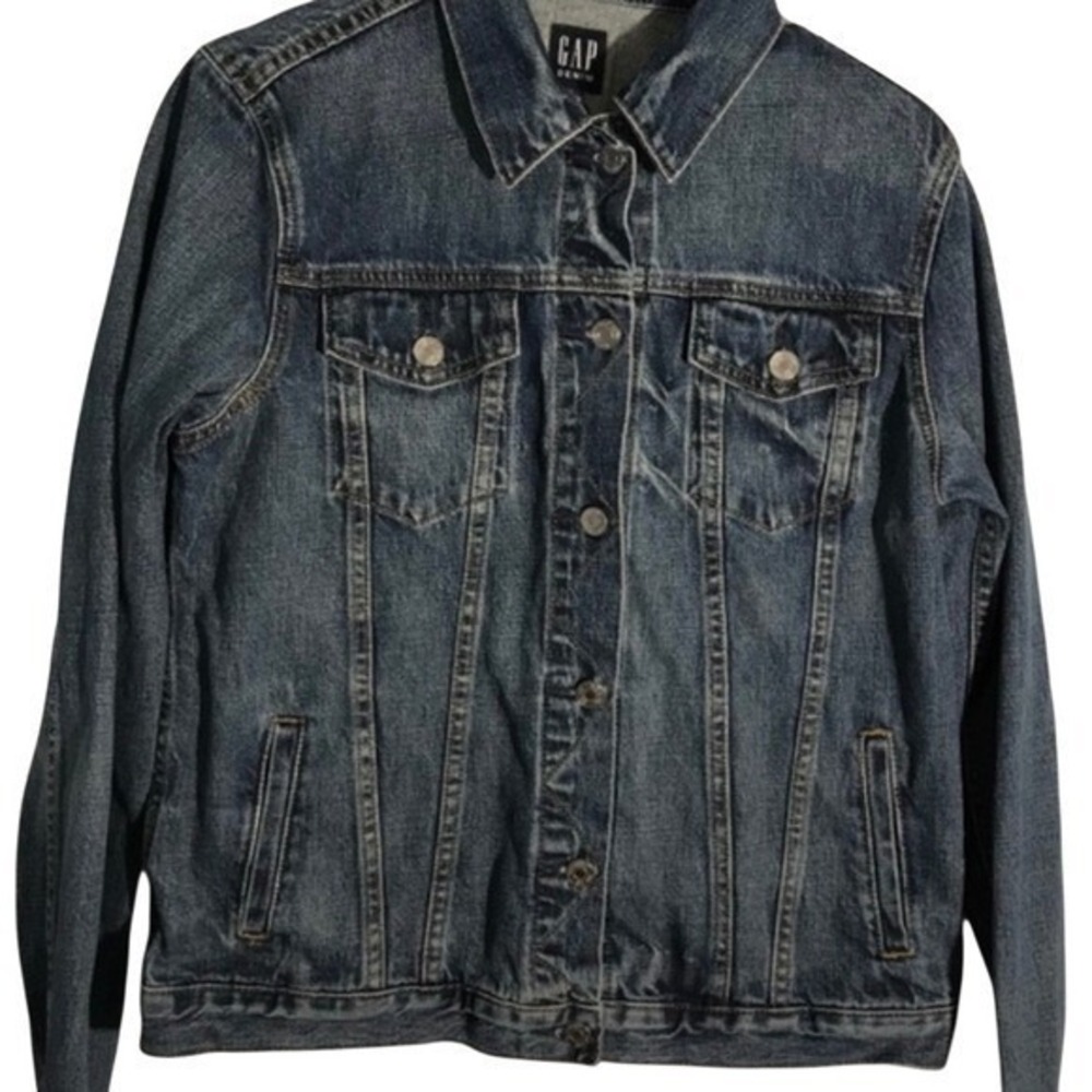 GAP Trucker Denim Jacket- M Tall - Picture 2 of 12